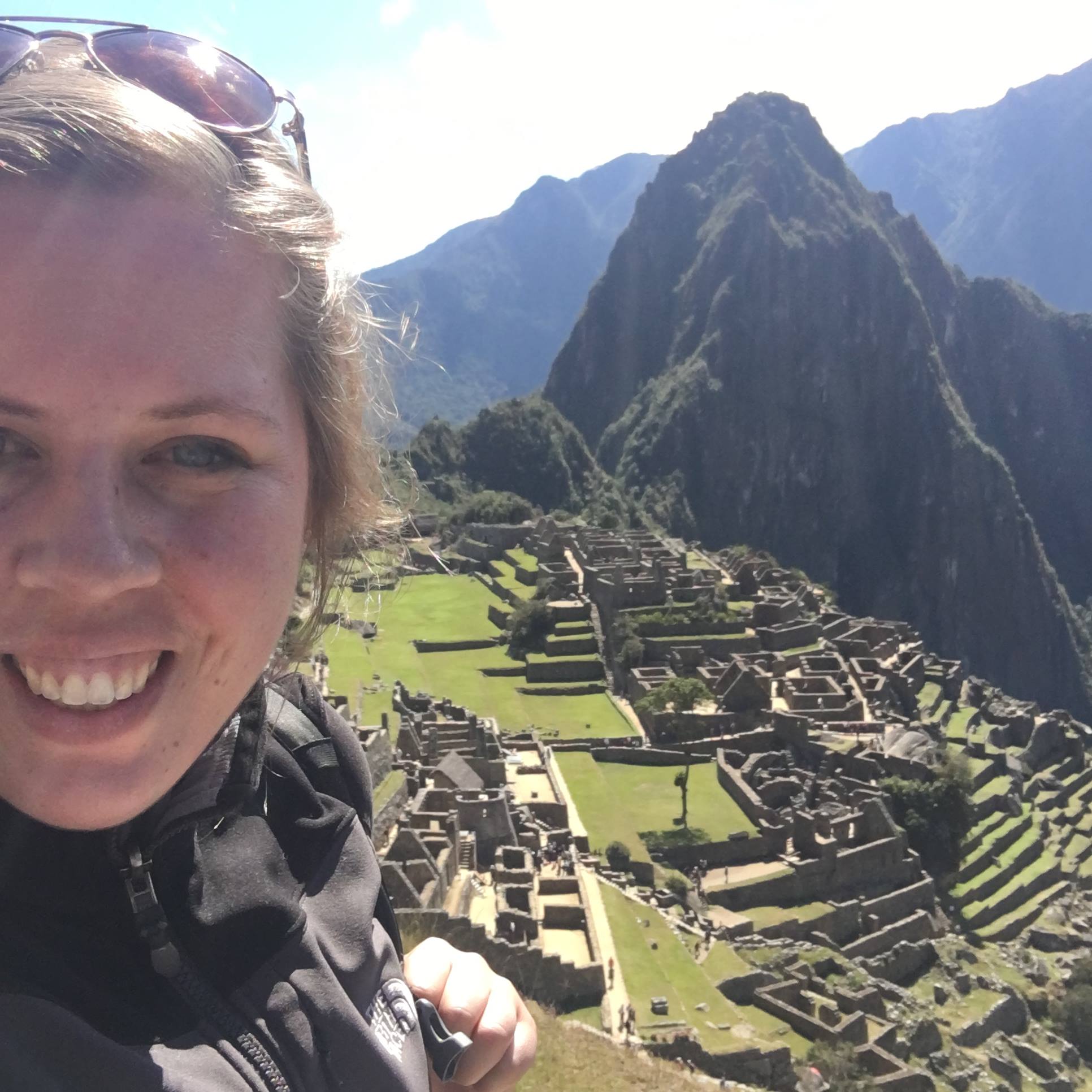 COC employee Kathryn on vacation in South America.