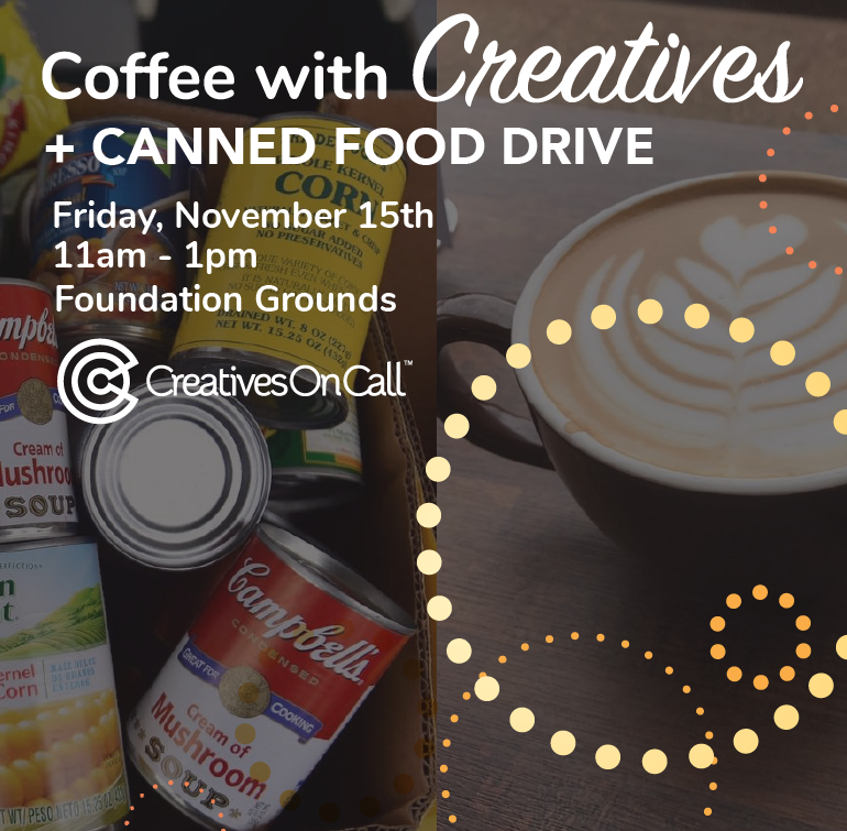 STL Coffee with Creatives + Canned Food Drive!